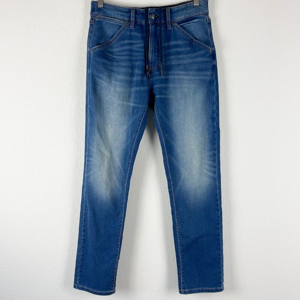 Uniqlo Jeans Womens Blue Small‎ Dark Wash Tapered Stretchy